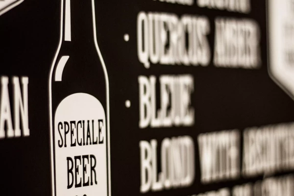 menu mural pour un restaurant