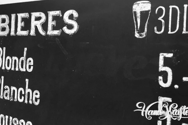 ardoise menu de restaurant