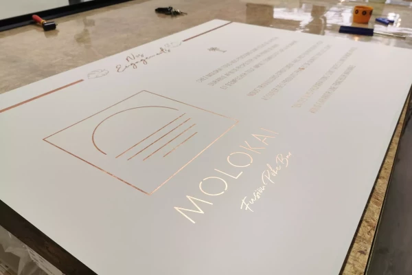 fabrication d'un menu ardoise d'un restaurant