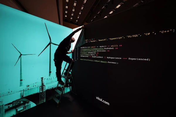 élaboration d'un stand rétro-éclairé lors d'un salon professionnel