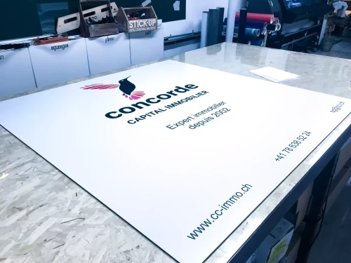 fabrication de panneau de chantier promotionnel