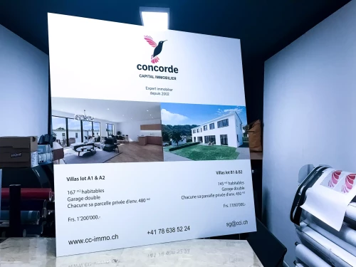 réalisation d'un panneau promotionnel de chantier