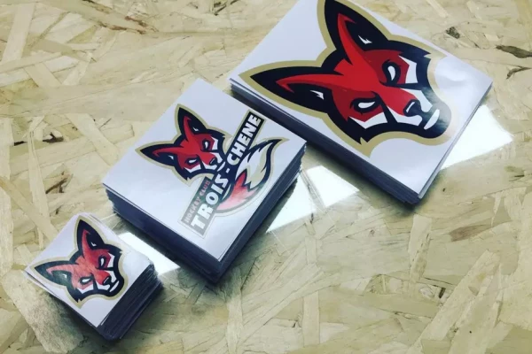 bumper sticker renard en trois tailles