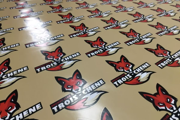 impression d'une plance de bumper sticker pour club sportif