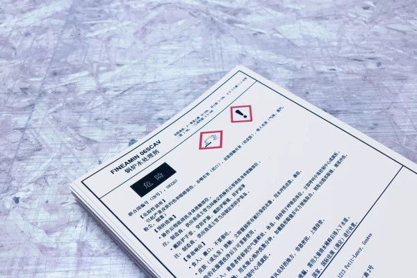 étiquette adhésive pour bidons industriels