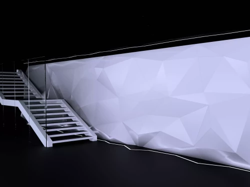 un projet d'un mur design en 3d et phonique dans une entreprise