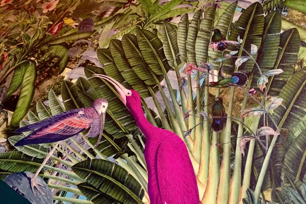 une tapisserie imprimée avec des animaux