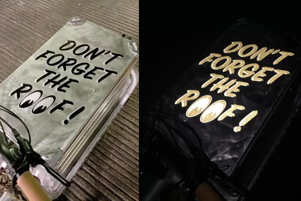 un exemple de branding d'un vélo cargo