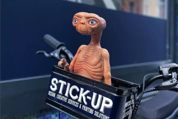 un exemple de branding d'un vélo cargo