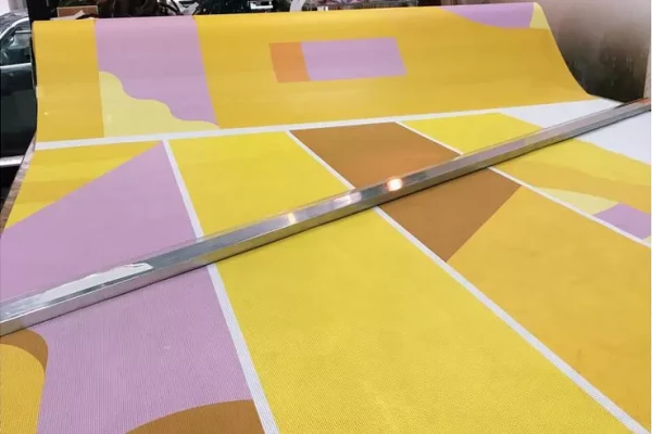 fabrication d'une bâche micro perforée imprimée