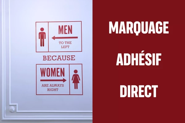 photo d'un marquage adhésif sur un mur