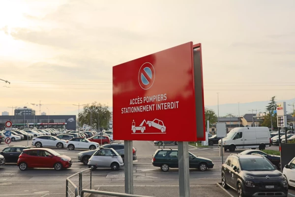 panneau accès pour les pompiers