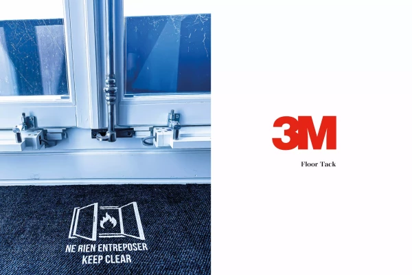 marquage sur moquette de bureau