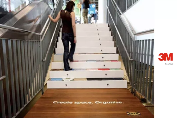 publicité en marquage sur sol