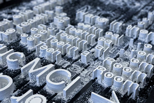 photo de lettres 3d découpées à la CNC