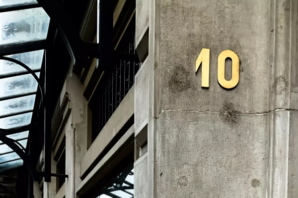 numéro de porte en laiton