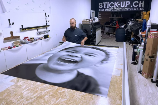 impression d'un portrait en grand format